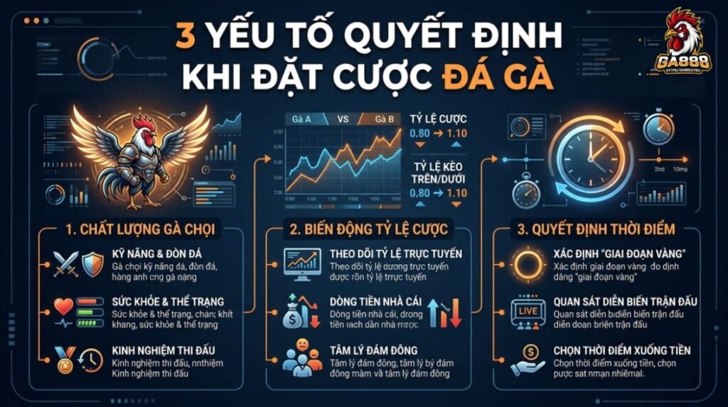 3 yếu tố quyết định khi đặt cược đá gà