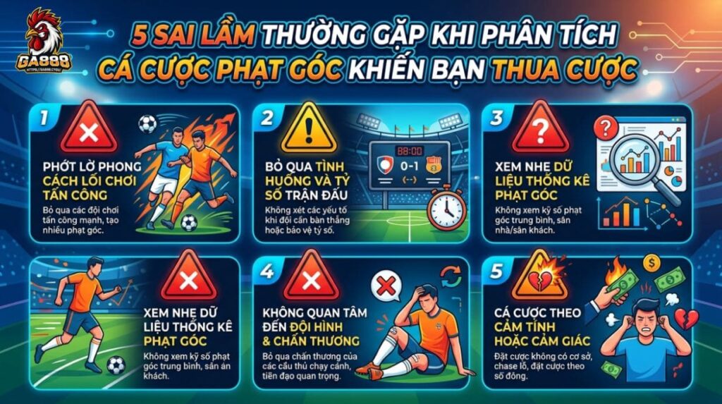 5 Sai Lầm Phổ Biến Khi Soi Kèo Phạt Góc Khiến Bạn Thua Kèo