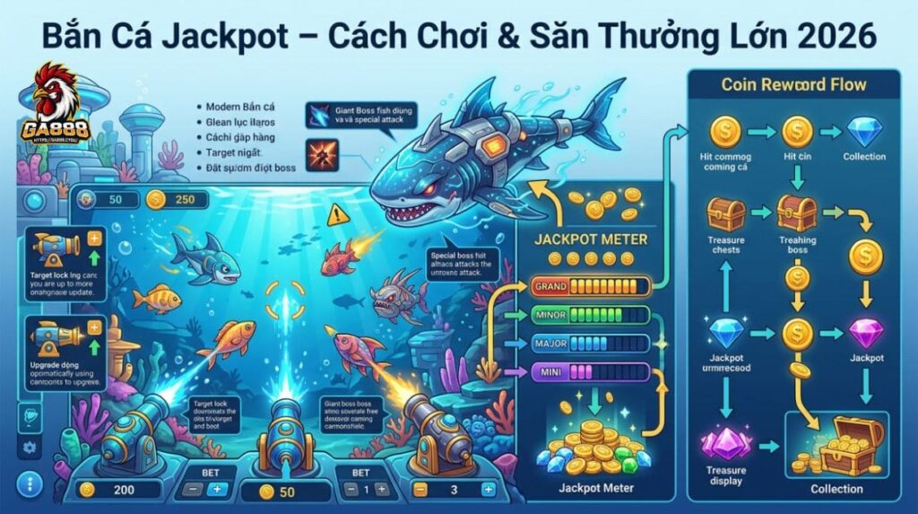 Bắn Cá Jackpot – Cách Chơi & Săn Thưởng Lớn 2026