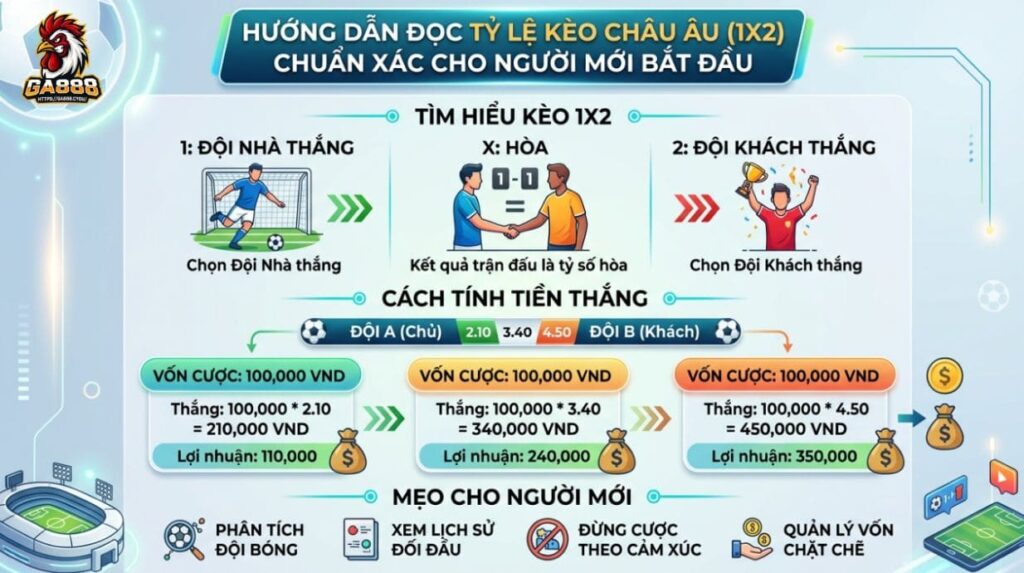 Cách đọc kèo châu âu đúng cho người mới