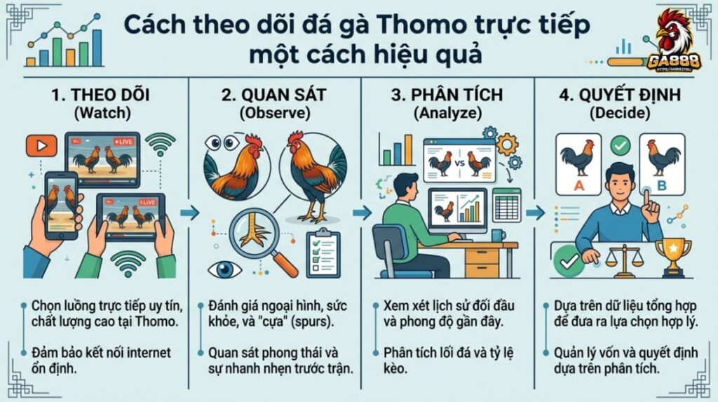 Cách theo dõi đá gà Thomo trực tiếp một cách hiệu quả
