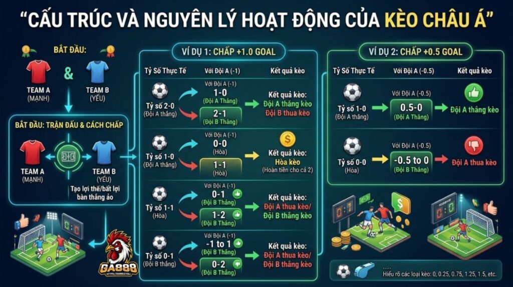 Cấu trúc và nguyên lý hoạt động của kèo châu á