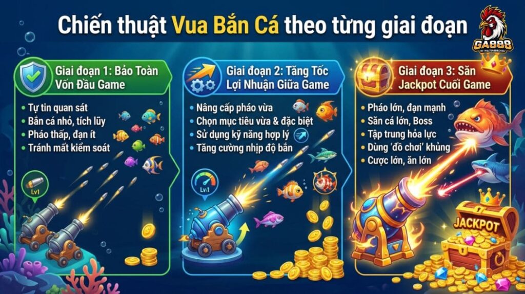 Chiến thuật Vua Bắn Cá theo từng giai đoạn
