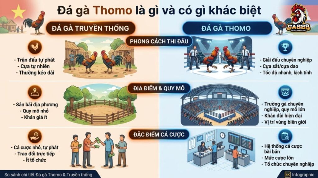 Đá gà Thomo là gì và có gì khác biệt