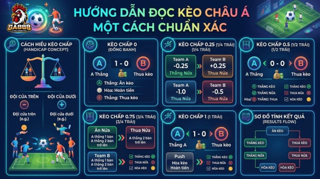 Hướng dẫn đọc kèo châu Á một cách chuẩn xác 