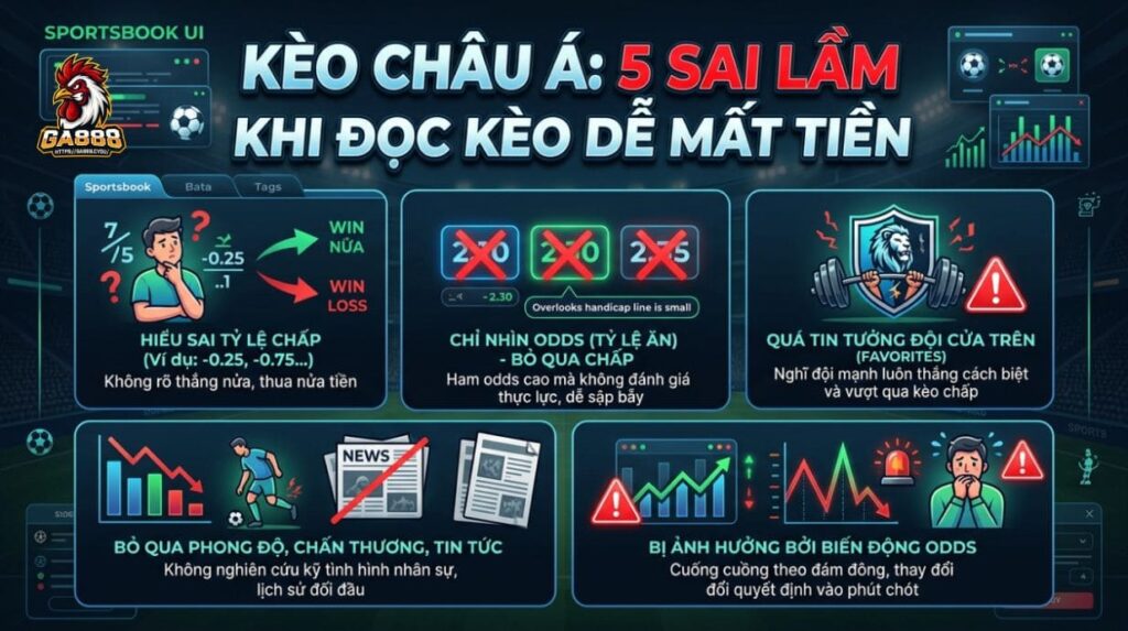 Kèo Châu Á: 5 Sai Lầm Khi Đọc Kèo Dễ Mất Tiền