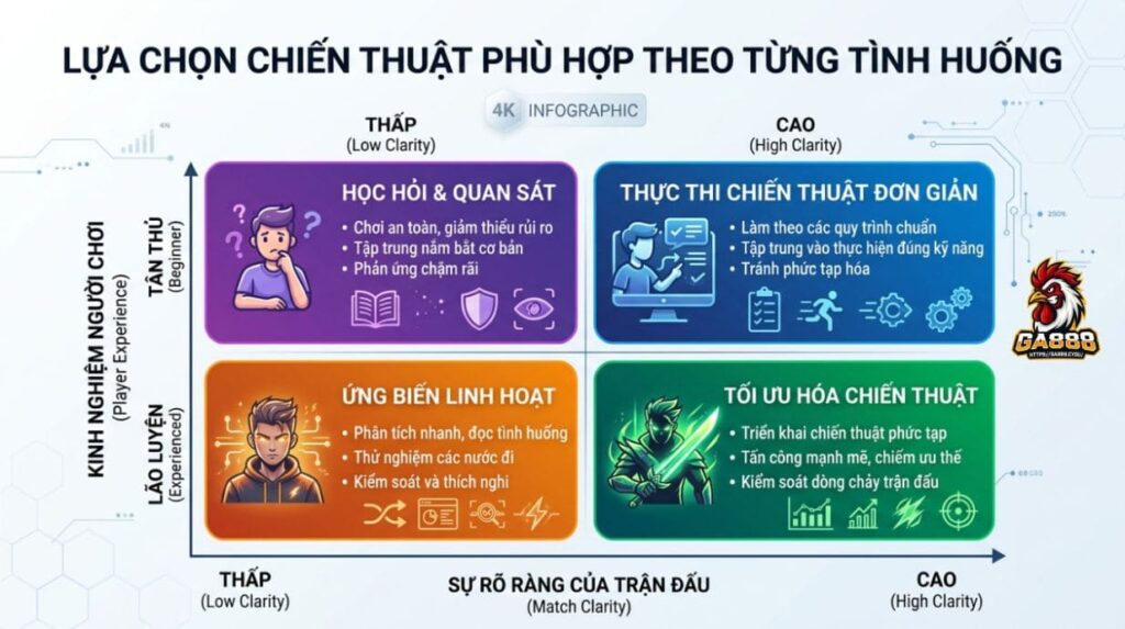 Lựa chọn chiến thuật phù hợp theo từng tình huống