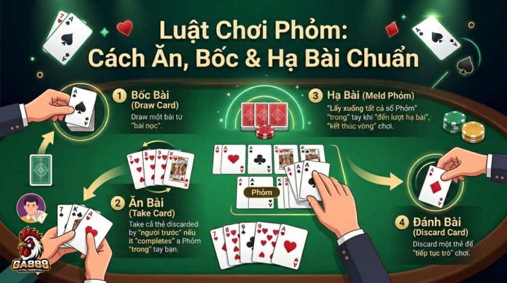 Luật Chơi Phỏm: Cách Ăn, Bốc & Hạ Bài Chuẩn