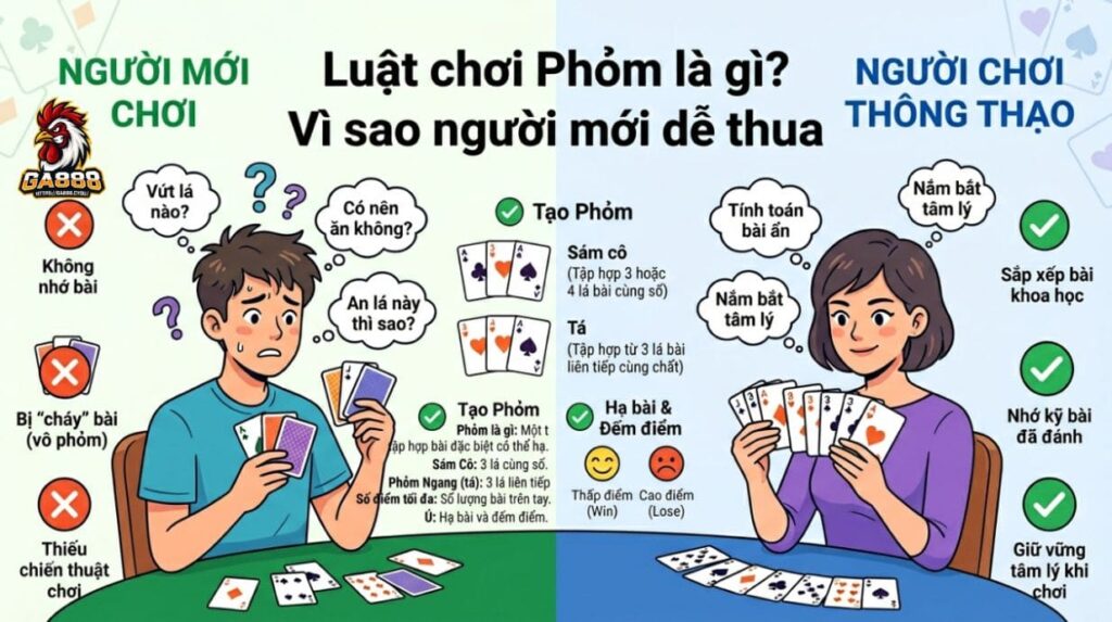 Luật chơi Phỏm là gì? Vì sao người mới dễ thua