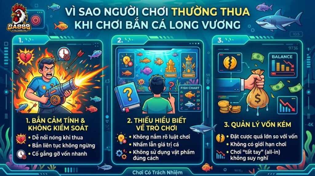 Vì sao người chơi thường thua khi chơi Bắn Cá Long Vương