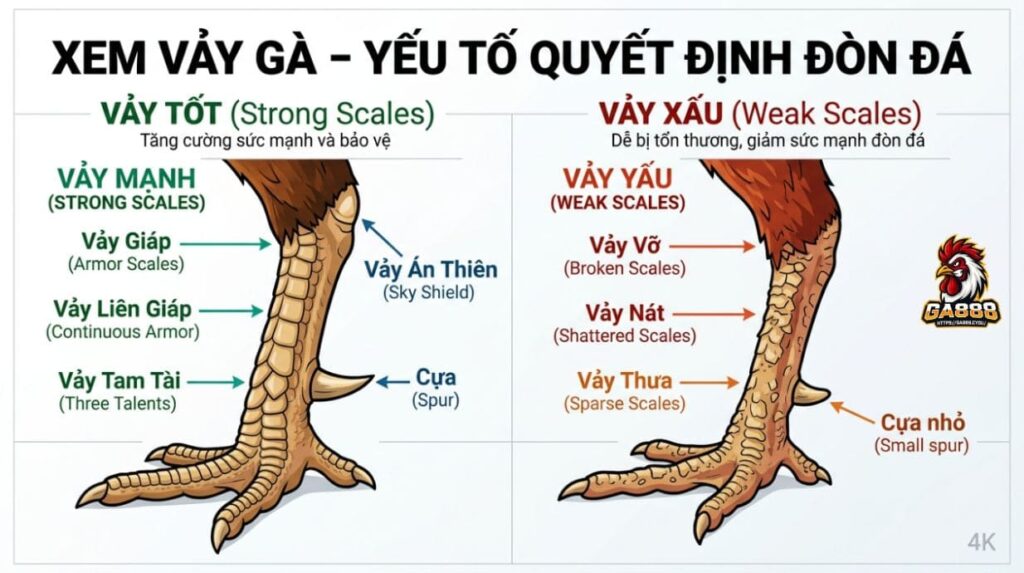 Xem chân vảy – yếu tố quyết định đòn đá