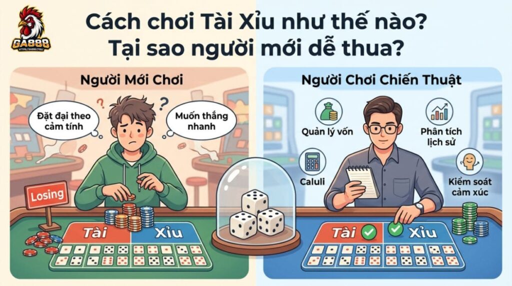 Cách chơi tài xỉu như thế nào? Vì sao người mới dễ thua