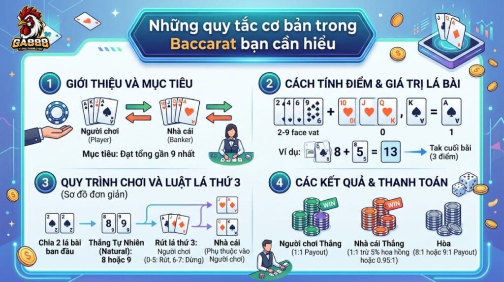 Những quy tắc cơ bản trong Baccarat bạn cần hiểu