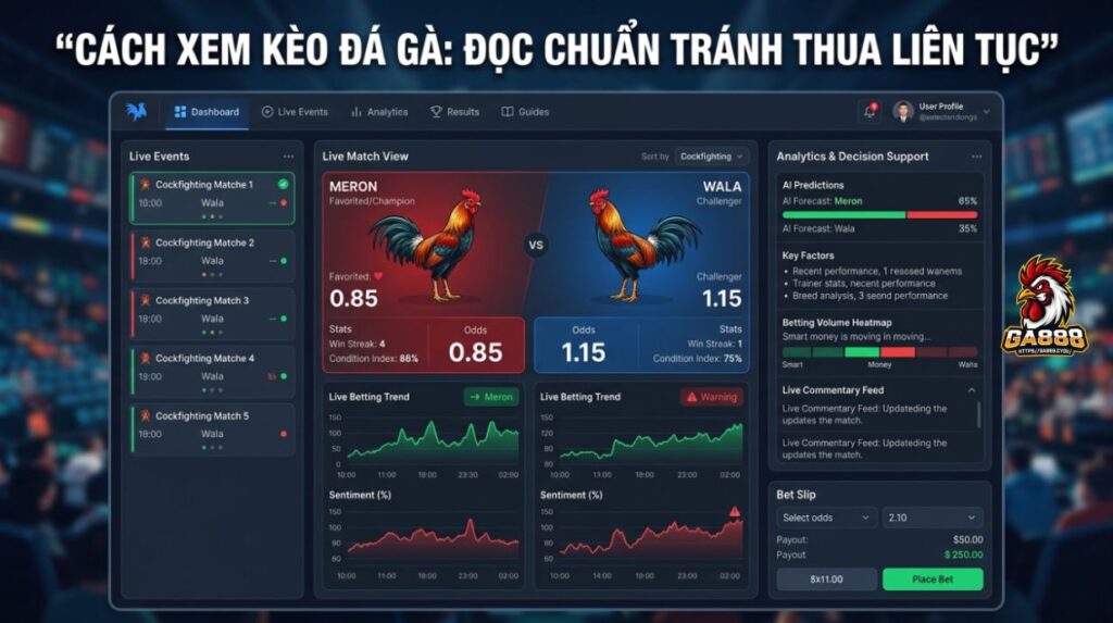 Cách Xem Kèo Đá Gà: Đọc Chuẩn Tránh Thua Liên Tục