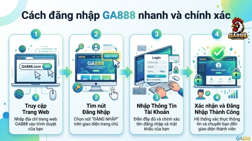 Cách đăng nhập GA888 nhanh và chính xác