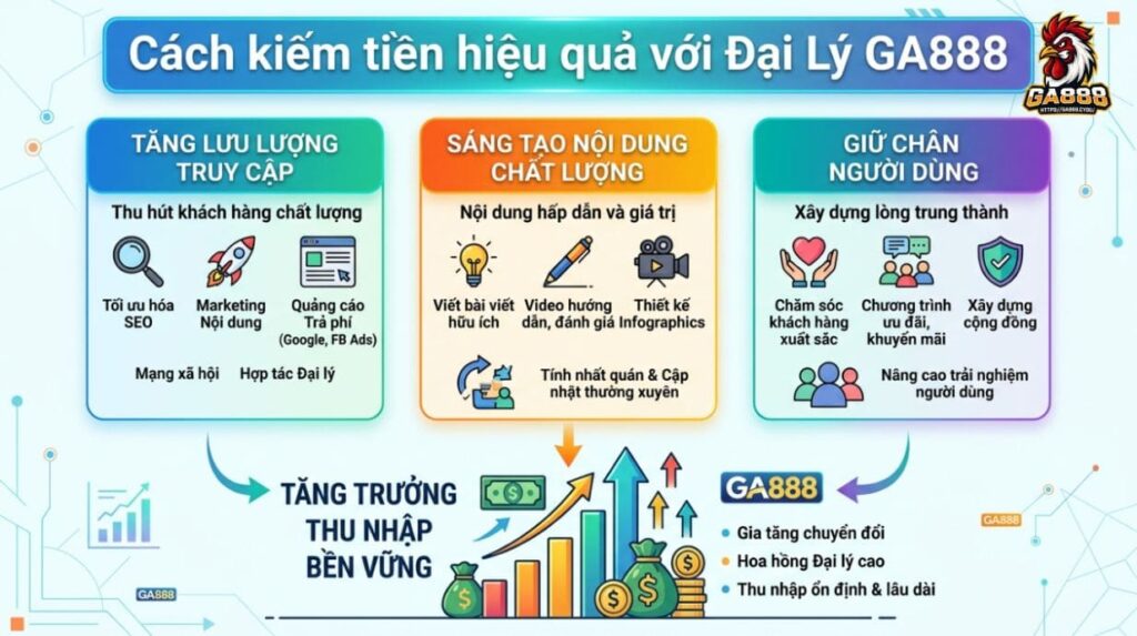 Cách kiếm tiền hiệu quả với Đại Lý GA888