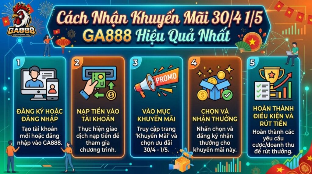 Cách Nhận Khuyến Mãi 30/4 và 1/5 tại GA888 Hiệu Quả Nhất