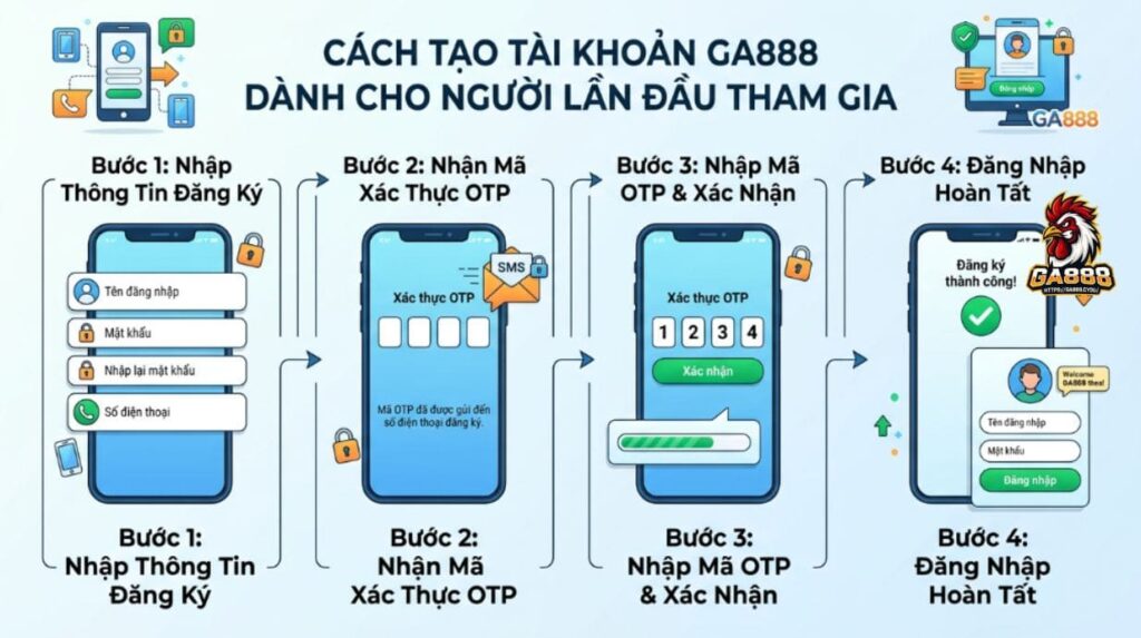 Cách tạo tài khoản GA888 dành cho người lần đầu tham gia