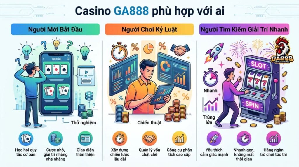 Casino GA888 phù hợp với ai