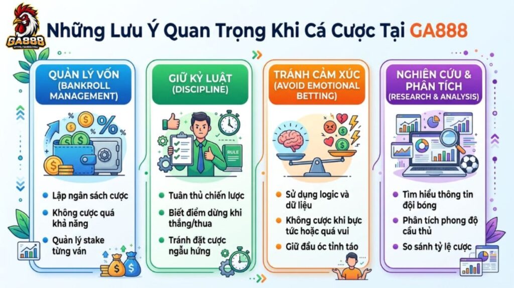 Những Lưu Ý Quan Trọng Khi Cá Cược Tại GA888