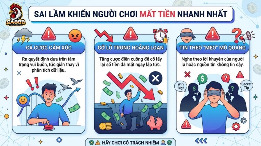 Sai lầm khiến người chơi mất tiền nhanh nhất