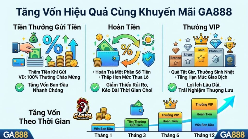 Tăng Vốn Hiệu Quả Cùng Khuyến Mãi GA888
