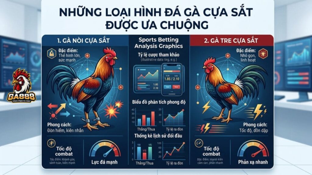 Những Loại Hình Đá Gà Cựa Sắt Được Ưa Chuộng