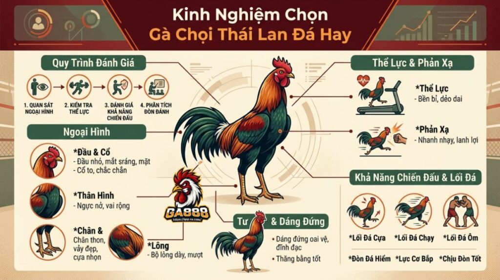Kinh Nghiệm Chọn Gà Chọi Thái Lan Đá Hay